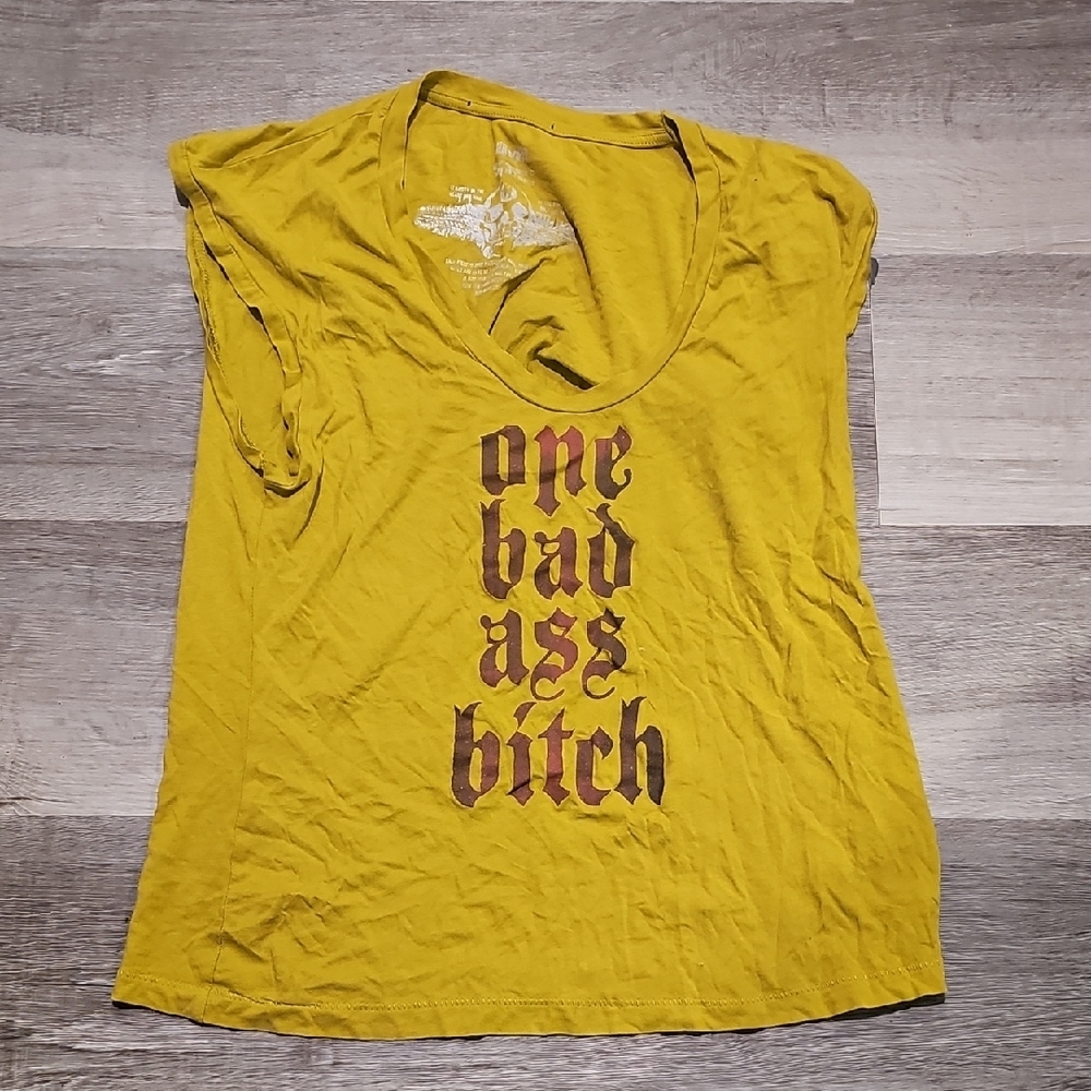 Yellow Graphic Women's Top